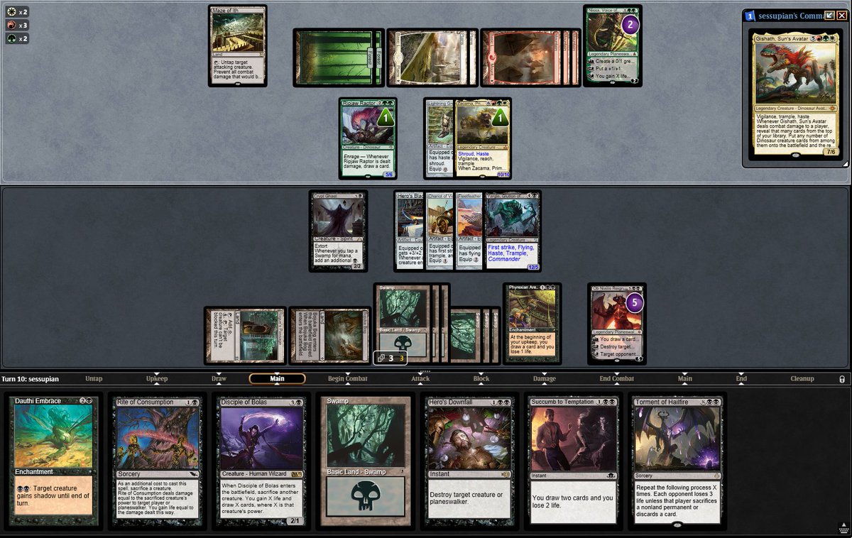 joltMTG's tweet image. Looks like Zacama is scared of Yargle. Rite of Consumption and Hatred for the win later on, dodging the Maze of Ith. I like it. And so does Yargle. #yargle #mtg