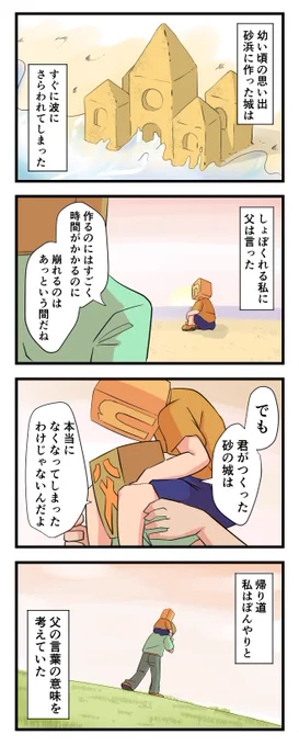 日々のつぶやき。
子供と接していると、ふいに自分が子供だった頃のことを思い出すことがある。
かつて私を肩車していた存在に、私もなったんだなぁ。 