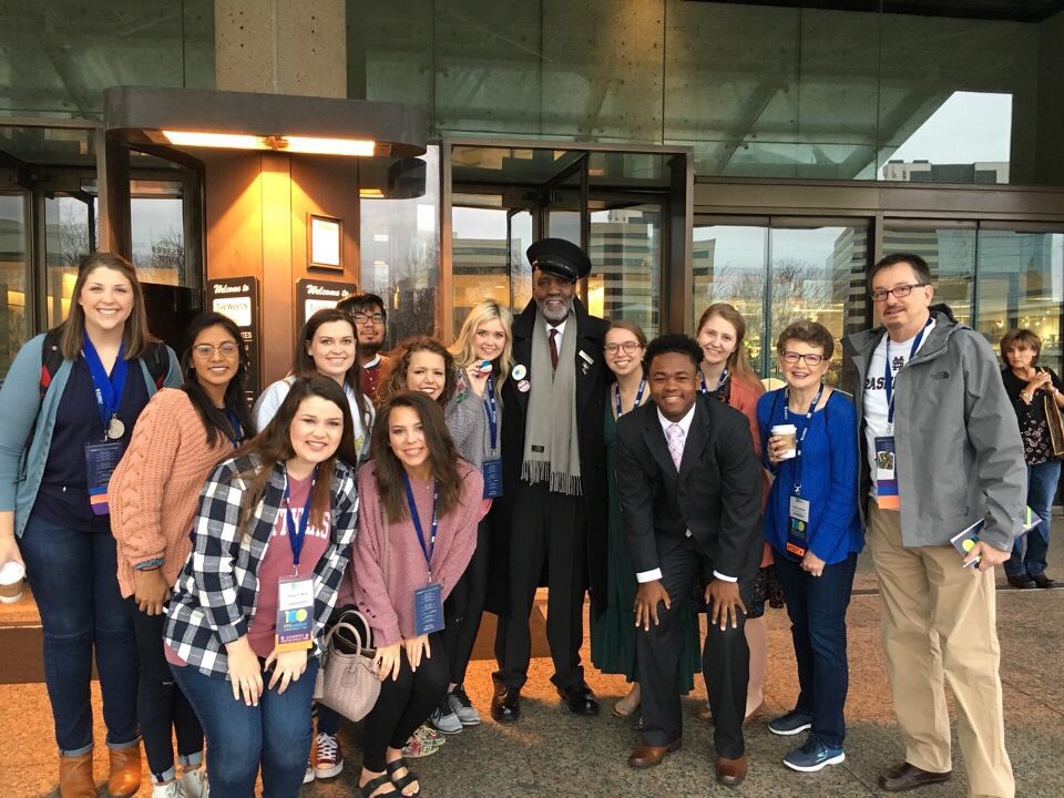 Hanging with #tallpaul who has worked for our hotel for 45 years! He’s also a former @harlemglobetrotters! #westinkansascitycrowncenter #ptkpartypic #ptkmemberdiscount #PTKCatalyst