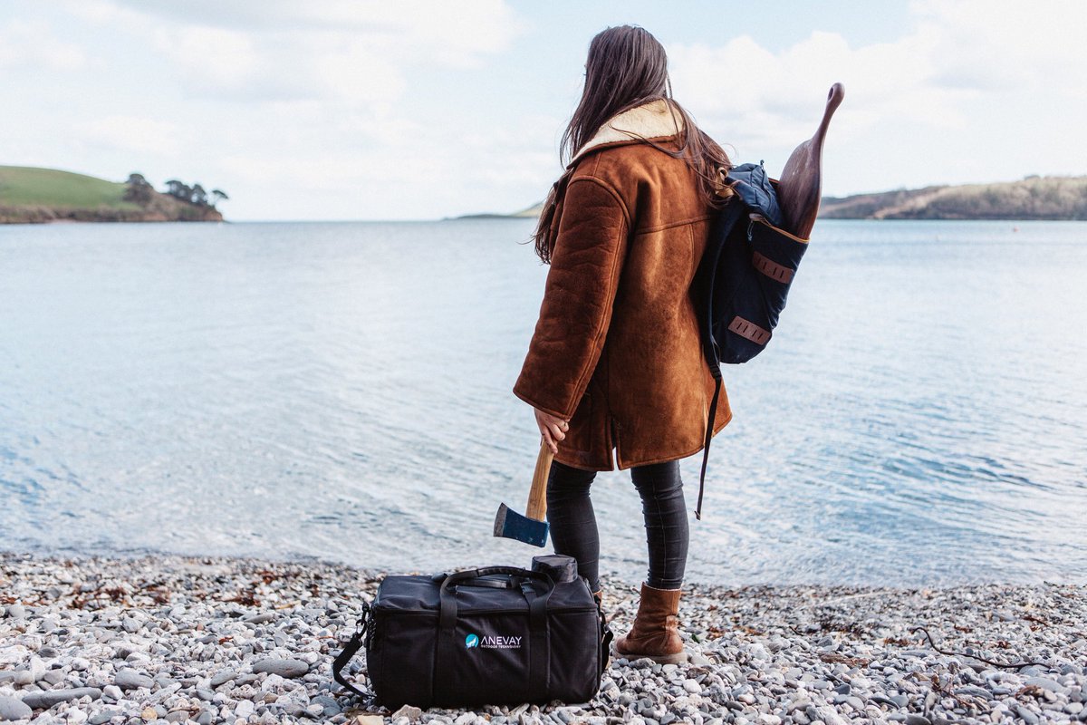 Axe, <a href="/AnevayOT/">Anevay</a> stove, vintage sheep skin jacket and view to die for. What more does a girl need in life?