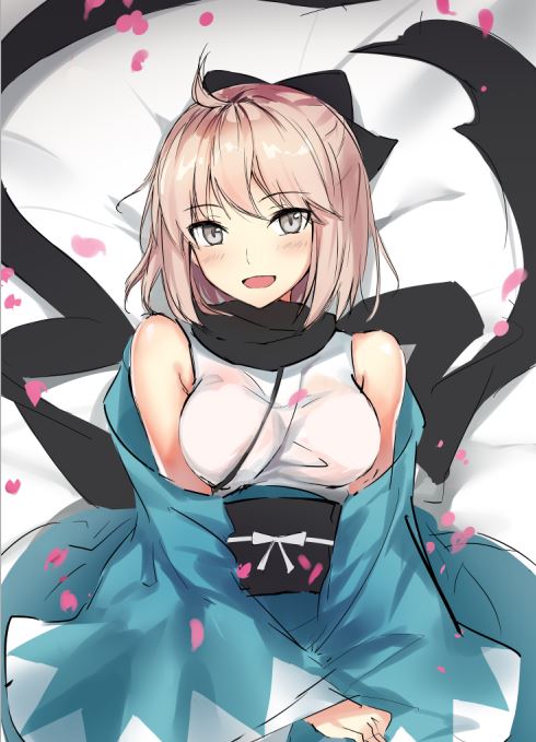 FGO「#沖田總司 #抱き枕 #FGO ※能實況R18的地方不多   P網這裡缺點就是不」|白霊子🍃紫晶星宇のイラスト