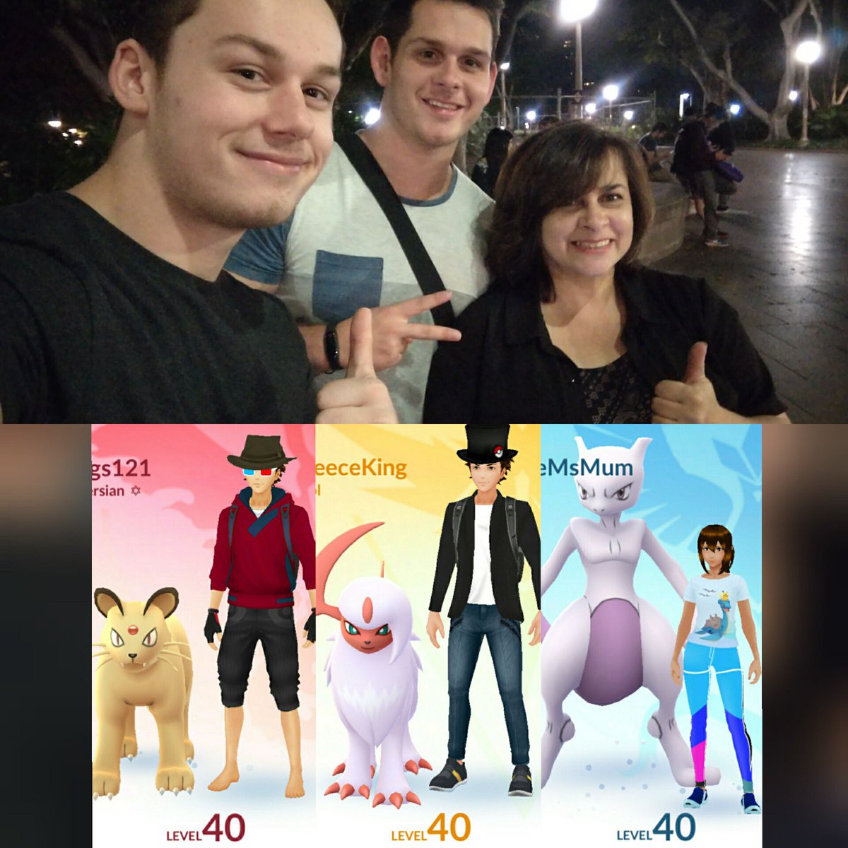 My mother hit level 40 today in Pokémon Go. She started her account last July, works full time, attends & helps out at a local church every Sunday, and is also doing a university degree. My brother, Mum and I are all level 40 now, this game has become a family thing for us. 🎉