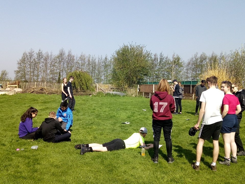 Gold training navigation practice with the teams on a sunny day in Teynham