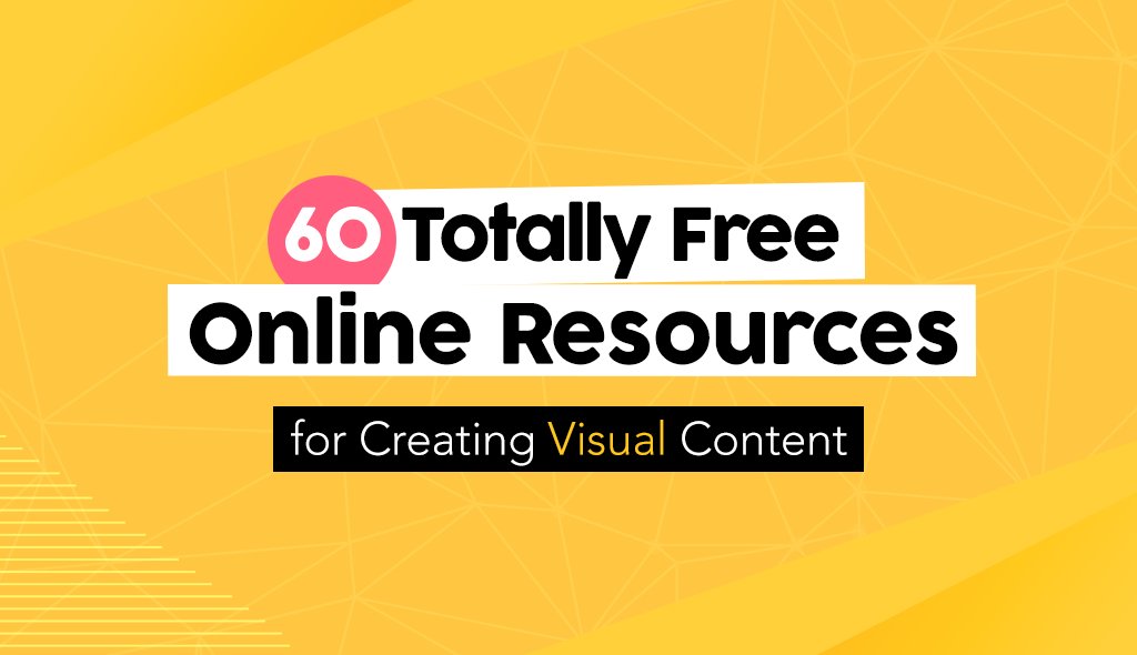 Making #visualcontent for your blog? These are the 60 sites where you can freely get:
 
🔸 Beautiful stock photos
🔸 Design tools
🔸 Fonts
🔸 Color scheme generators
🔸 Icons

View the complete list: bit.ly/2mUUS4B #contentmarketing