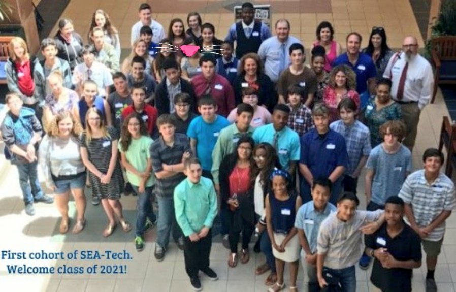 ncseatech's tweet photo. April 2017 vs April 2018; O'Shea N., Mr. Wallin & Ethan H. haven't moved in 12 months....😀 #NCSEAtech #❤ncseatech https://t.co/RnwEHWiY39