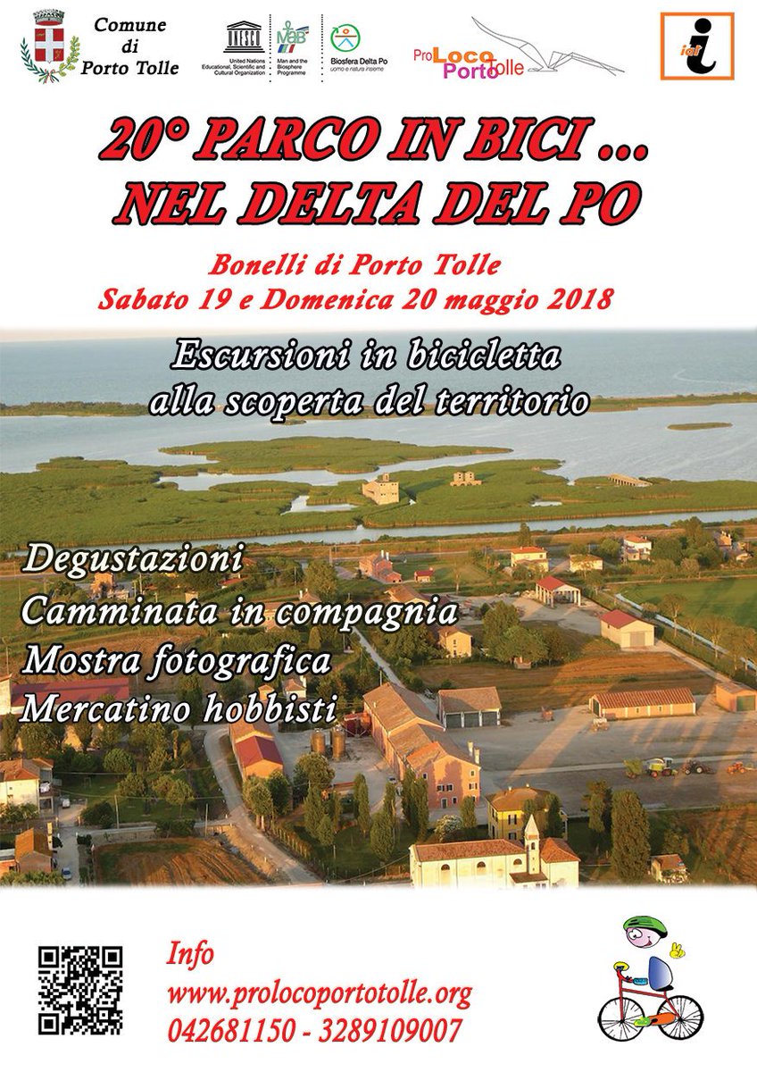 ProLoco_PTolle's tweet photo. Parco in Bici... nel Delta del Po
19-20 maggio Bonelli di #PortoTolle #DeltadelPo #Bici #visitdelta https://t.co/iRtOUfxZ4j