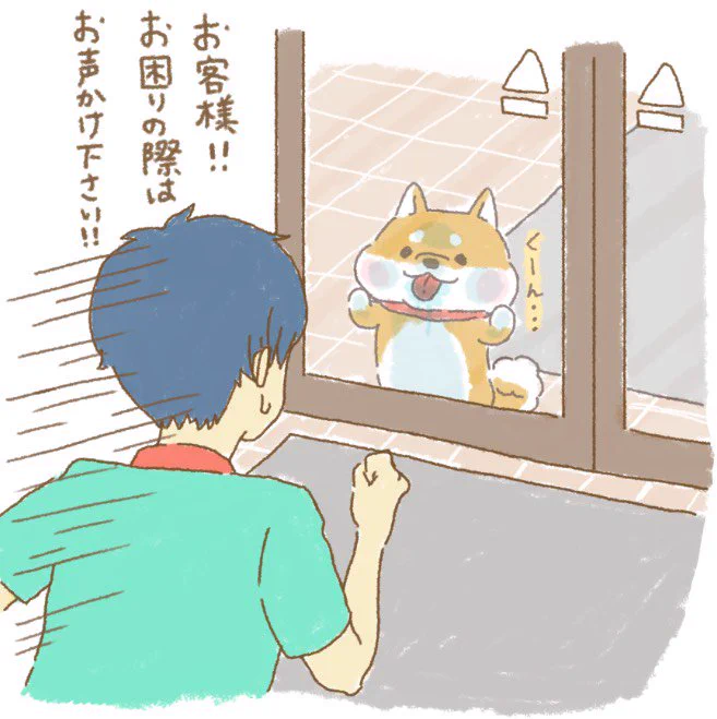 あれ!?
お客様??……
か、かわいい……

#もちもち #お客様困ります 