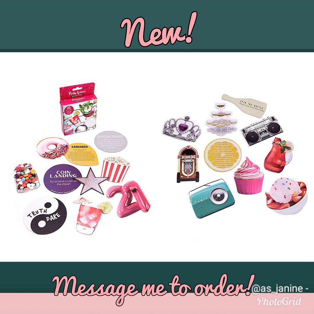 AS_Janine's tweet photo. Keep your party guests entertained with these fun coasters from Paladone. On one side, these Party Game coasters have retro designs such as sweets, cocktails and balloons, and on the other side, you’ll find mini games to get everyone into the party spirit. https://t.co/ImMFTRZFHc