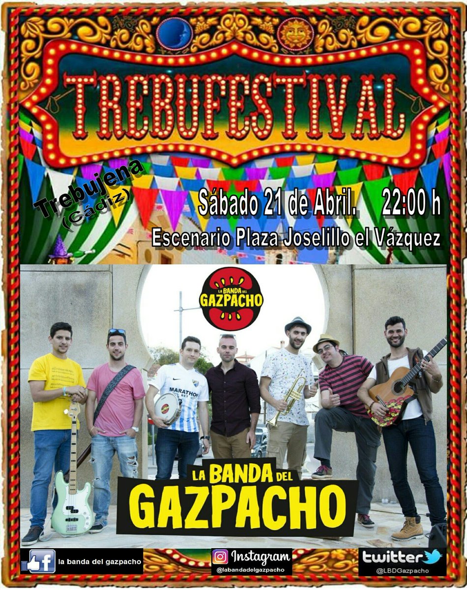 LBDGazpacho's tweet photo. @Trebufestival que ya vamos para allá!!! Hoy se lía en Trebujena! Dame GAZPACHO pa' volaaar! https://t.co/gBwgIqH2kW