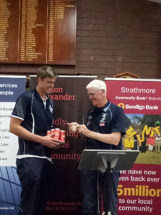 GoHeights's tweet image. Congratulations Cameron Wood for being awarded the Johnson Parker Medal today after being named the best player afield in the traditional clash with Aberfeldie in ANZAC Day week. Heights and Abers drew the game.