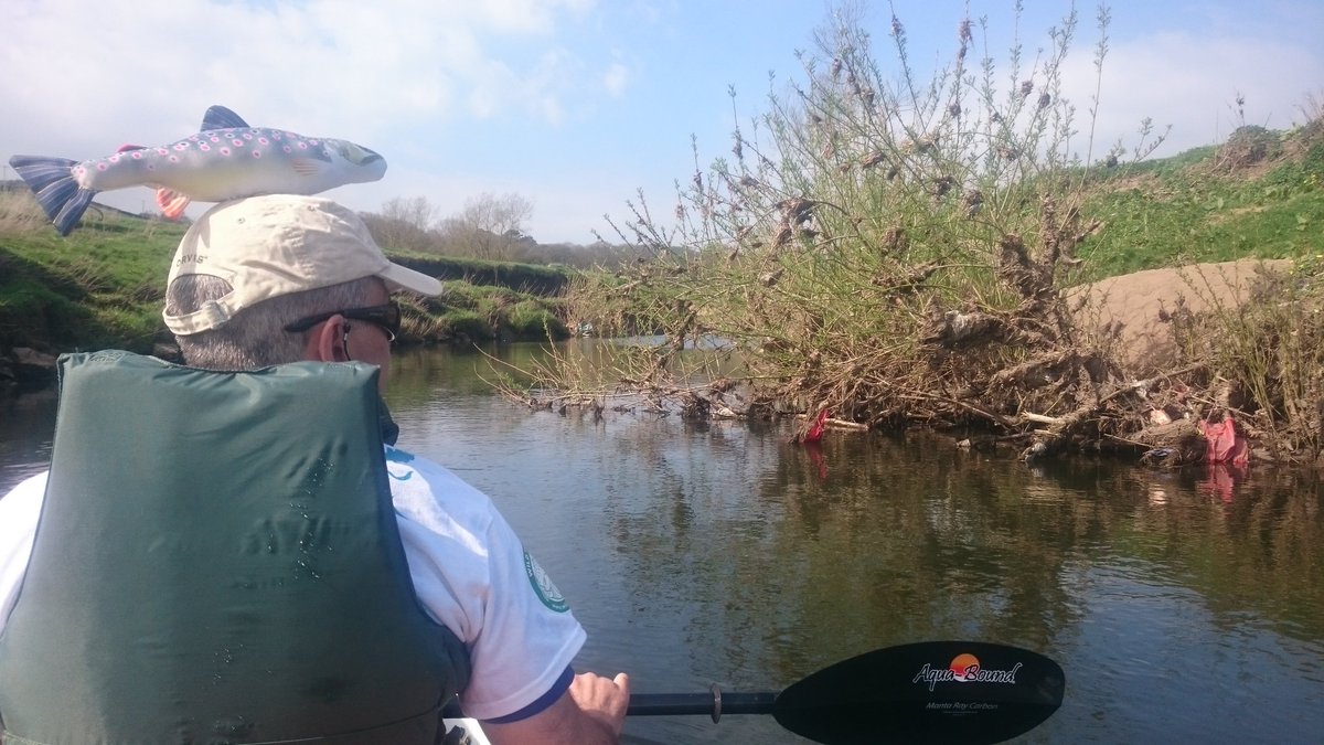 ProfJGrey's tweet photo. Checkpoint 2 Carleton Br: Aire lacking in connectivity to the floodplain. Good to see some folk from @SkiptonAngling supporting 
#WorldFishMigrationDay #DNAire https://t.co/itRZABaGpJ
