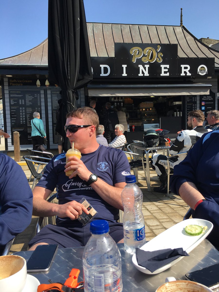 AberRFC's tweet photo. Lovely pre match ritual in this ☀️, thanks to @PDSDINER. Sorting the boys out since ‘06 #localboydonegood https://t.co/ZvjSFpR8vf