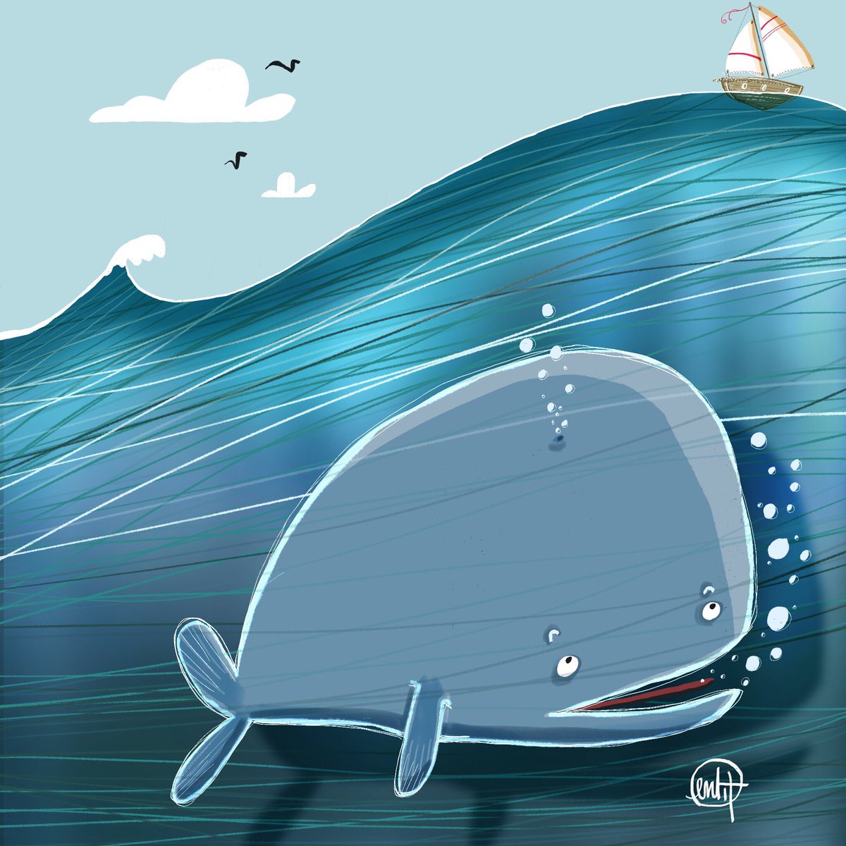 Just an happy #Whale as #saturdayscribbles entry! @SatScribbles 
#HappyWeekend you all!