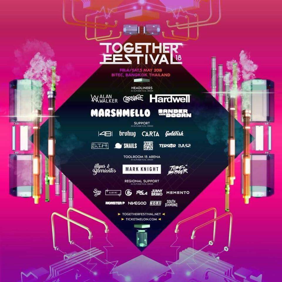 smily_ty's tweet photo. Full Lineup  #TogetherFestival2018
ไปตำด่วน lineUp Dj แน่นคุ้มมาก #MARSHMELLO ❤
ไปตำซื้อบัตร https://t.co/hPJrirZKC4 https://t.co/PjC86dWje8