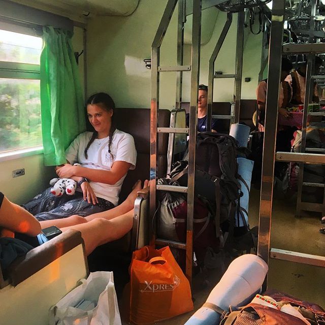 ISDSIThailand's tweet photo. Hitting the tracks for our final field course! Traveling by train can have half the CO2 emissions than traveling by plane and you have time to appreciate the changing context. Traveling sustainably often means traveling slowly #traintravel #slowtravel #mountaintosea https://t.co/EICKQh7JZw