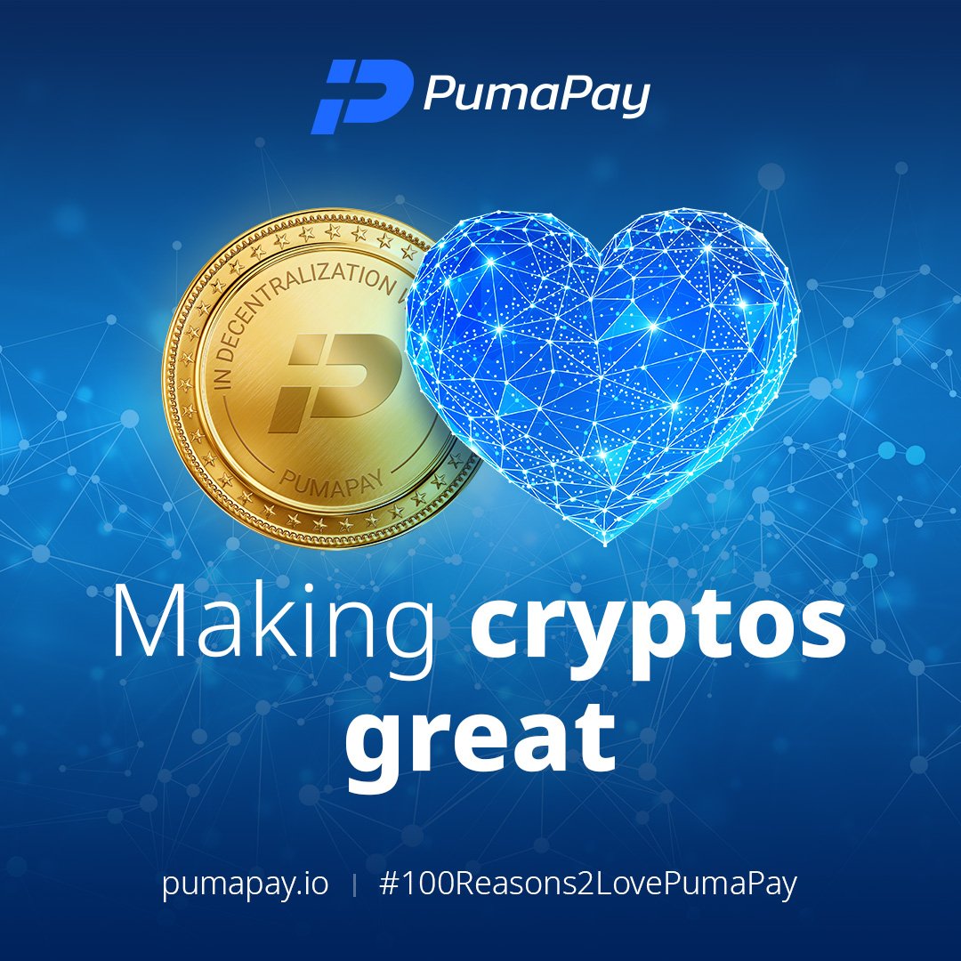PumaPay's tweet photo. #PumaPay is coming soon and there are tons of reasons to #love it. Share yours! #100Reasons2LovePumaPay #crypto #blockchain #ico #startup #crowdsale https://t.co/WMWPkgetzh