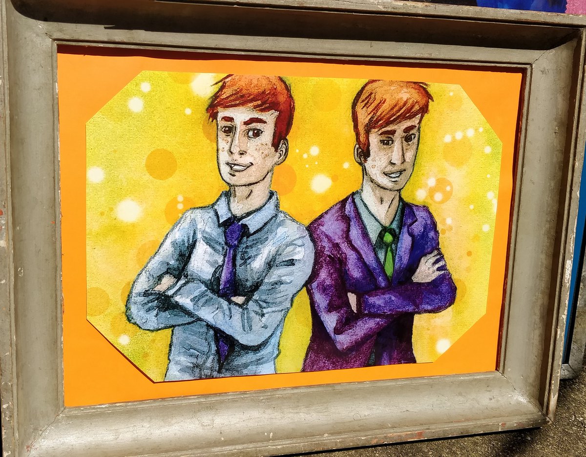 Estelle_PhD's tweet photo. And voilà , Fred et Georges #Weasley encadrés pour l'éternité (ou presque) #CryALot
(Merci @Obscurus_Presse pour les illustrations <3 ) https://t.co/F5nNCzgoKW