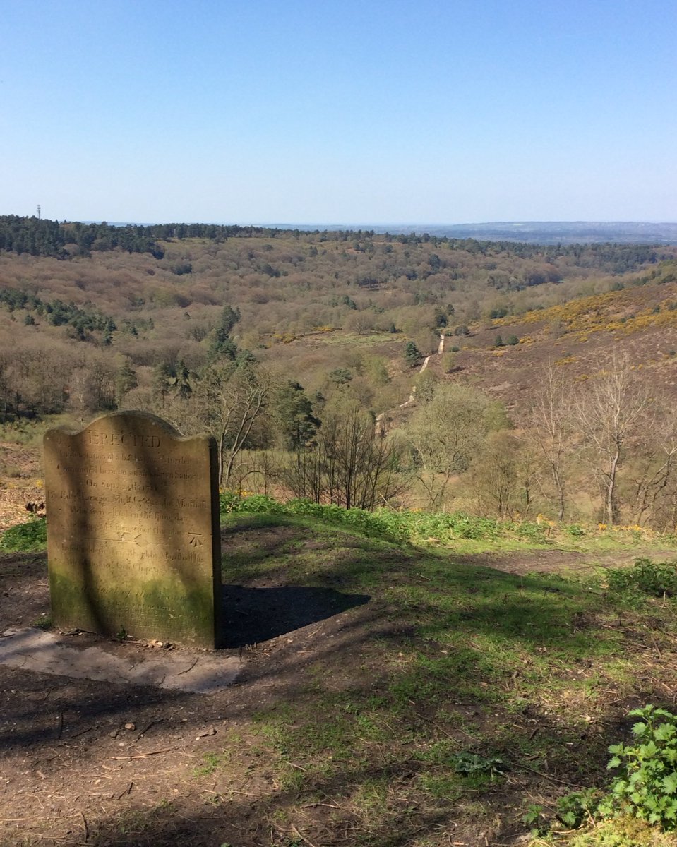 Murder stone atop the #devilspunchbowl where shadow paths are trod by old Nick himself