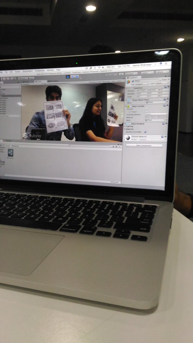 chinmaykrishna3's tweet photo. Handson experience of AR with teammates @keertisays @MehtaMridu. Also learnt about VR &amp; MR. Thanks @ixdadelhincr https://t.co/46SQ6vdarg