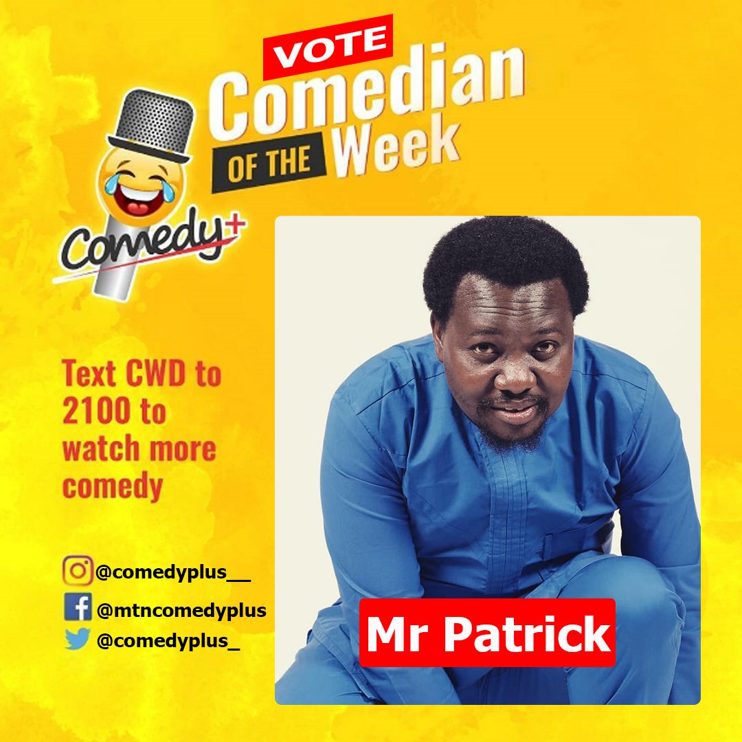 ComedyPlus_'s tweet photo. Vote Mr Patrick as MTN Comedy plus comedian of the week by simply liking and commenting on this picture.
.
.
#LaughterNeverStops #Laughter #Comedy #ComedyPlus #ComedianOfTheWeek https://t.co/KRjHNMvbb5