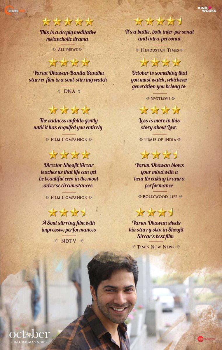 ankusaraswat14's tweet photo. This is the best movie in the recent times according to the critics and i do agree with them. #WeekendWithOctober https://t.co/1Q5epqbXs8