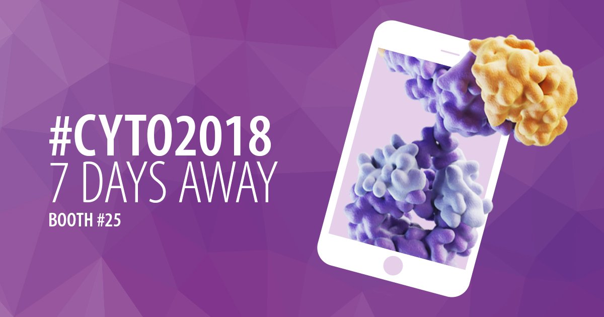 miltenyibiotec's tweet photo. The countdown to #CYTO2018 begins! Download our program and make sure to get the #REAfinity app before you come to Prague. https://t.co/pz1YJJ23LB https://t.co/dxo75Nr7ya