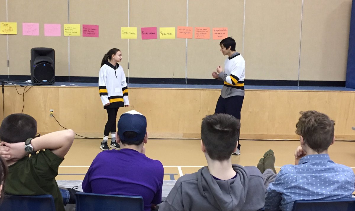 Les jeunes en match d’Impro à #ADFTricot à Chéticamp! <a href="/boomdanstaface/">CJPNÉ</a>