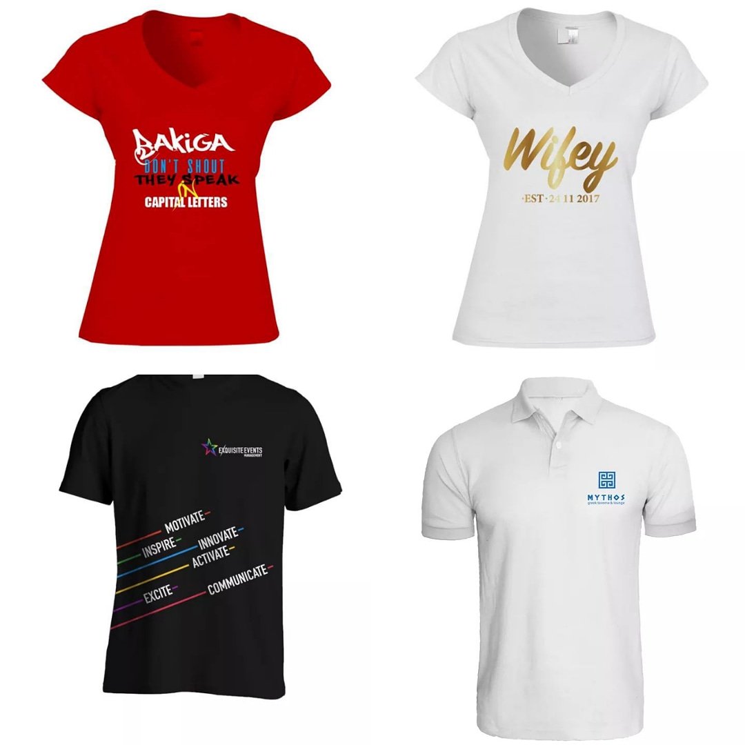 thinkinkug's tweet image. #FAQ1; What is the price of printing a t-shirt?Answer: #Price is #dependent on #three #aspects, #design (creative artwork), #type of t-shirt (polo&apos;s vs round necks or V necks)  and #quantities (we offer #discounts on #large orders) hence prices will range from 18,000/=to 50,000
