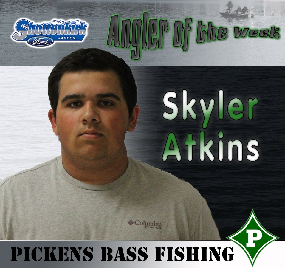 Congratulations to Skyler Atkins for being <a href="/ShottenkirkFord/">Shottenkirk Ford</a>  <a href="/pickensbass/">Pickens Bass Fishing</a> Angler of the Week!

#fishing