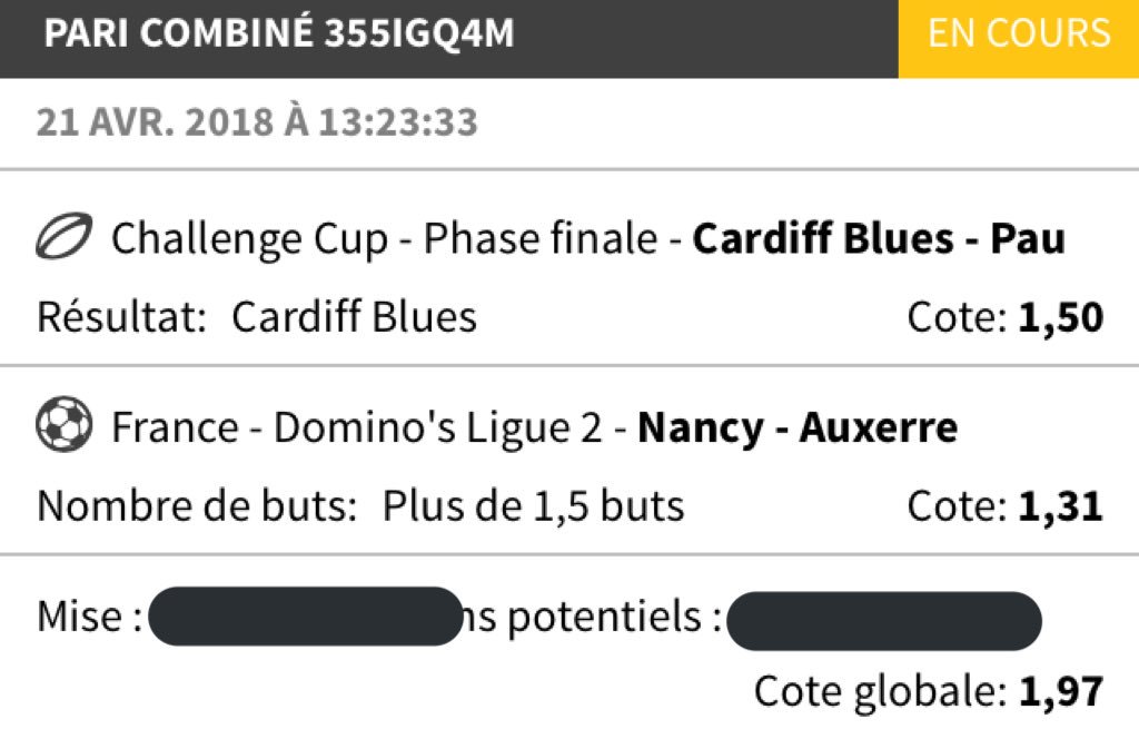 NKHPRONO's tweet photo. Prono 🏉⚽️ #doubletamise 🍀 https://t.co/uoc1dPLQ7e