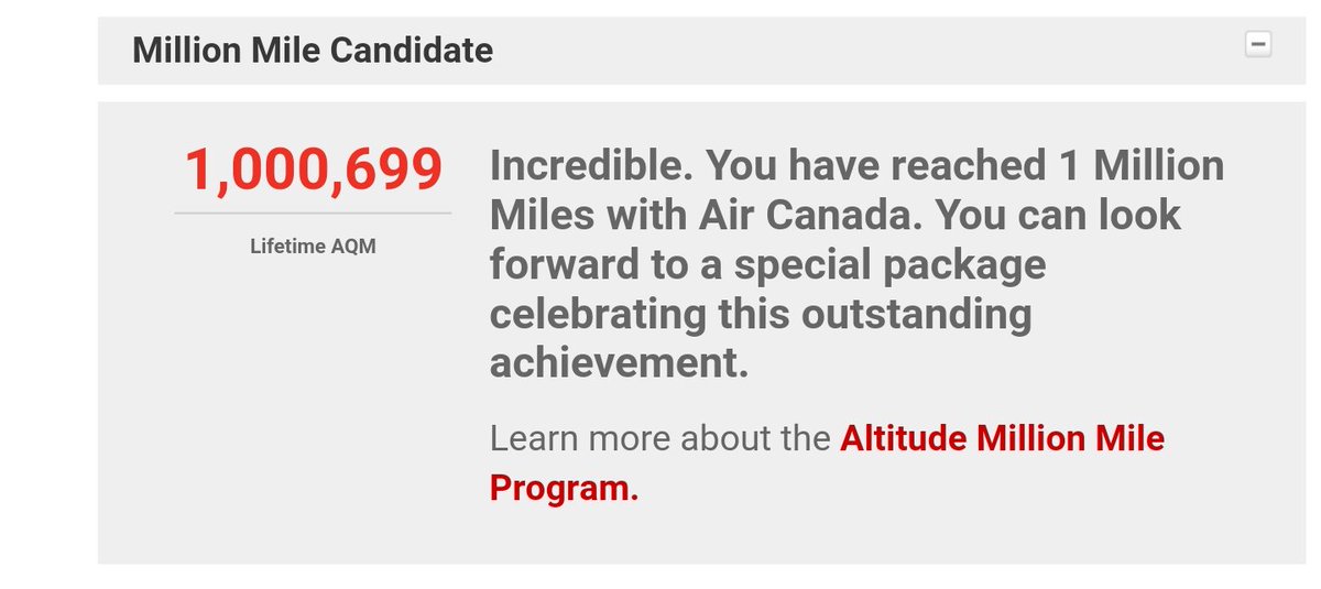 AdamSchachter's tweet photo. Million Mile Club...not to be confused with the Mile High Club #aircanada #aeroplan #superelite #millionmiles #kvellhome https://t.co/pV5Grq0uDr