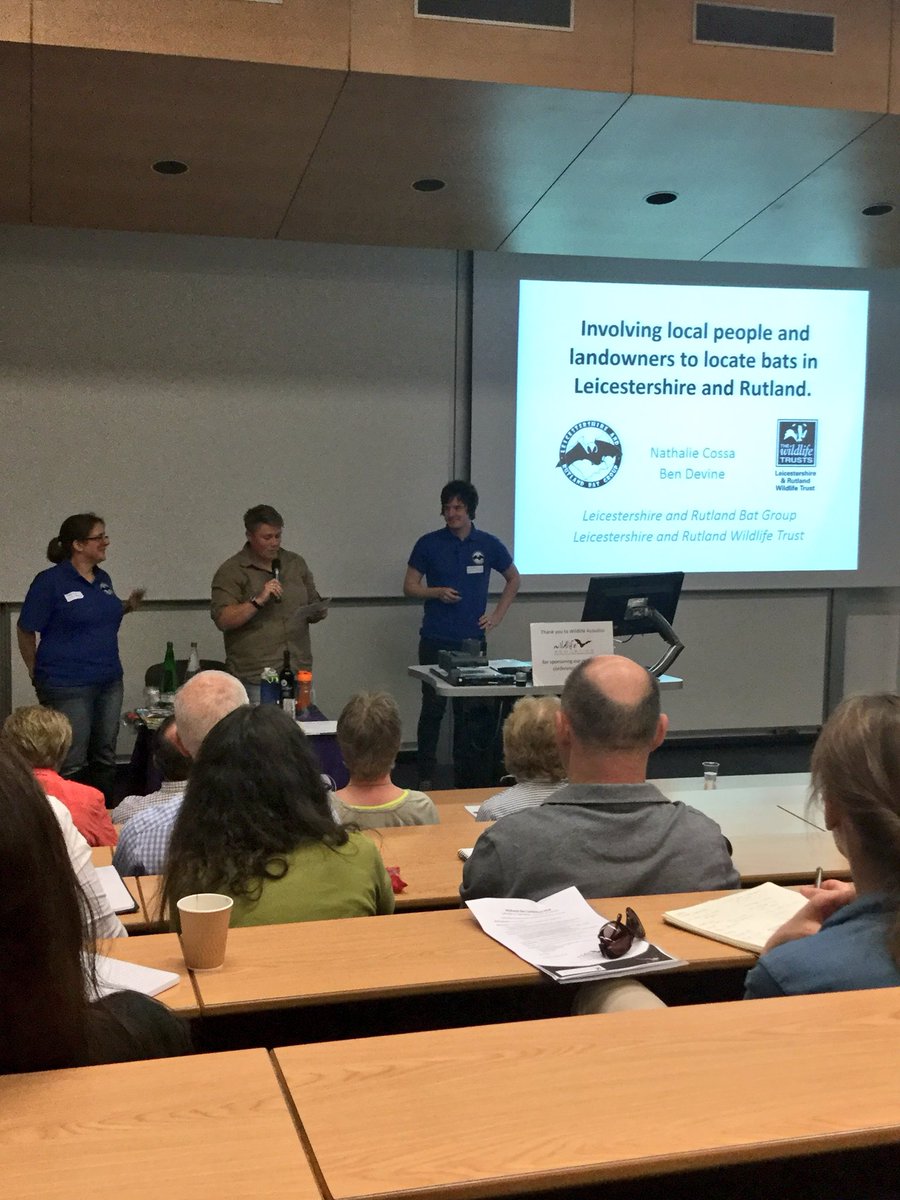 Next up at the #MidsBatConf is <a href="/leicsbatgroup/">Leics Bat Group</a> &amp; <a href="/LeicsWildlife/">Leicestershire & Rutland Wildlife Trust</a> on getting more people involved recording #bats and their <a href="/Black_To_Green/">BlacktoGreen</a> project. #GetInvolved!