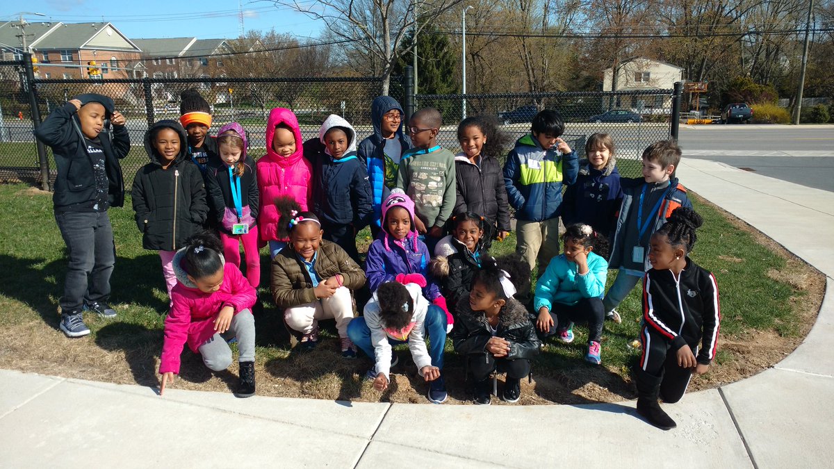 MrsStakem's tweet photo. We found our class tree! Thanks SLIME club! Happy Earth Day! @LyonsMill @MrRussellTeach #EarthDay2018 https://t.co/RlGxrJh50H