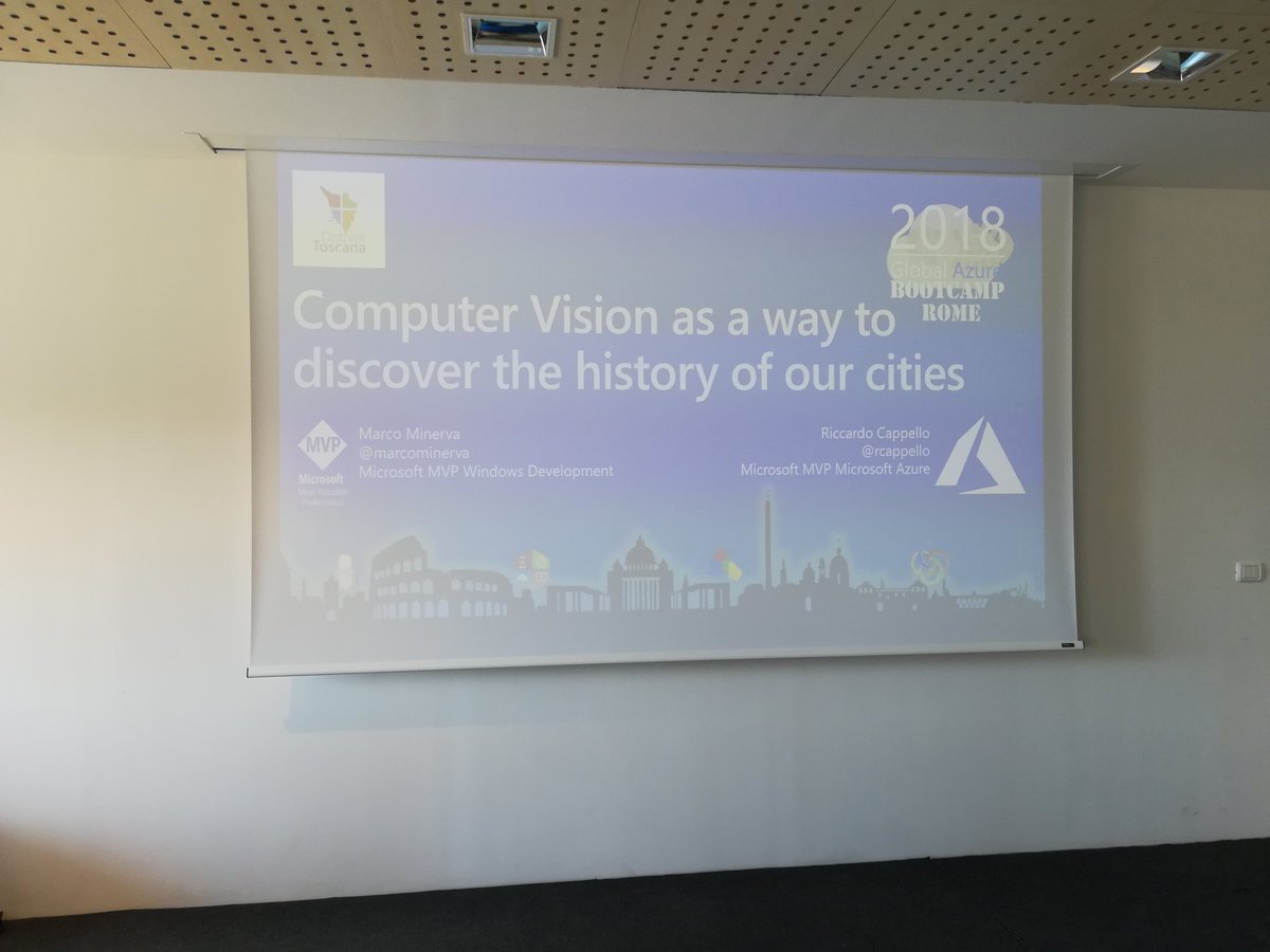 marcominerva's tweet image. Everything is ready! #CustomVision #GlobalAzure #GABRome18 #Azure #Xamarin /w @rcappello @DotNetToscana