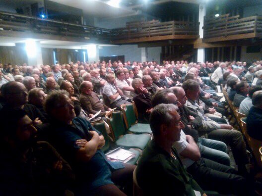 Prefet74's tweet photo. Pierre Lambert, @Prefet74, &amp; Francis Charpentier, #DDT, présents à l’assemblée générale des @Chasseurs74 à @MairieMorzine : 1968-2018, les associations communales de chasse #ACCA fêtent leur 50ème anniversaire. https://t.co/PUd8tLGcpP