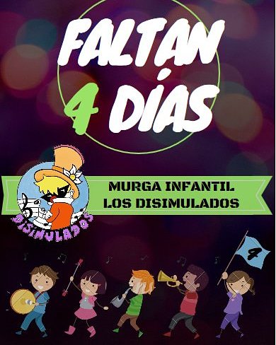 MurgDisimulados's tweet photo. Ya queda un día menos para la reunión de padres y componentes de la murga infantil los disimulados anímate que tan solo quedan 4 días...♥️🎷🎺😍🤡 https://t.co/VLNdFgC0Tv