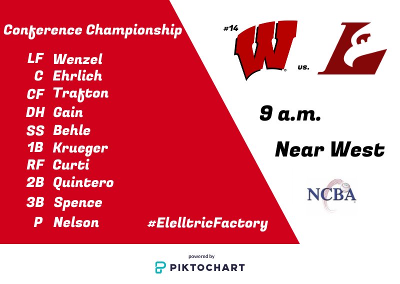 ClubBaseballUW's tweet photo. Conference championship game day. Here's how we will roll. https://t.co/CmaOTTLQK6