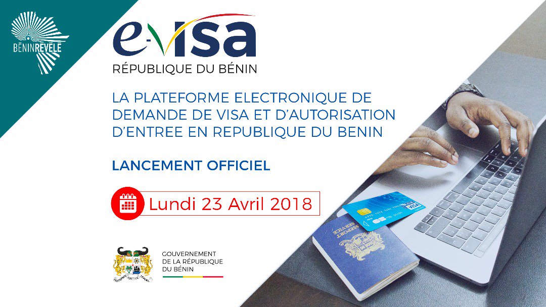 PresidenceBenin's tweet photo. #wasexo #PAGbenin #EvisaBENIN #AssiBenin #BeninNumerique  #BeninDiplomatie #BeninTourisme  :
Le E-visa Bénin , une réalisation de plus du projet phare Smart Gouv du secteur de l'économie numérique.
Lancement officiel : lundi 23 avril 2018
Hasthag officiel : #EvisaBenin https://t.co/c5zKRcAbaz