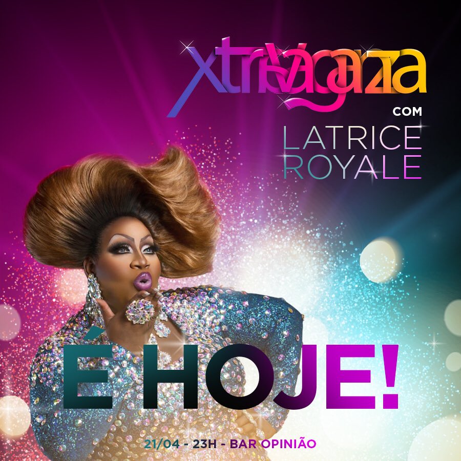É hoje! Que emoção, migas!
Latrice já está em Porto Alegre, descansando no hotel para arrasar nas performances da noite. E nós estamos preparando tudo para que essa seja uma noite INESQUECÍVEL 

Compra já teu antecipado pra entrar sem fila e pagar menos:bit.ly/Latrice