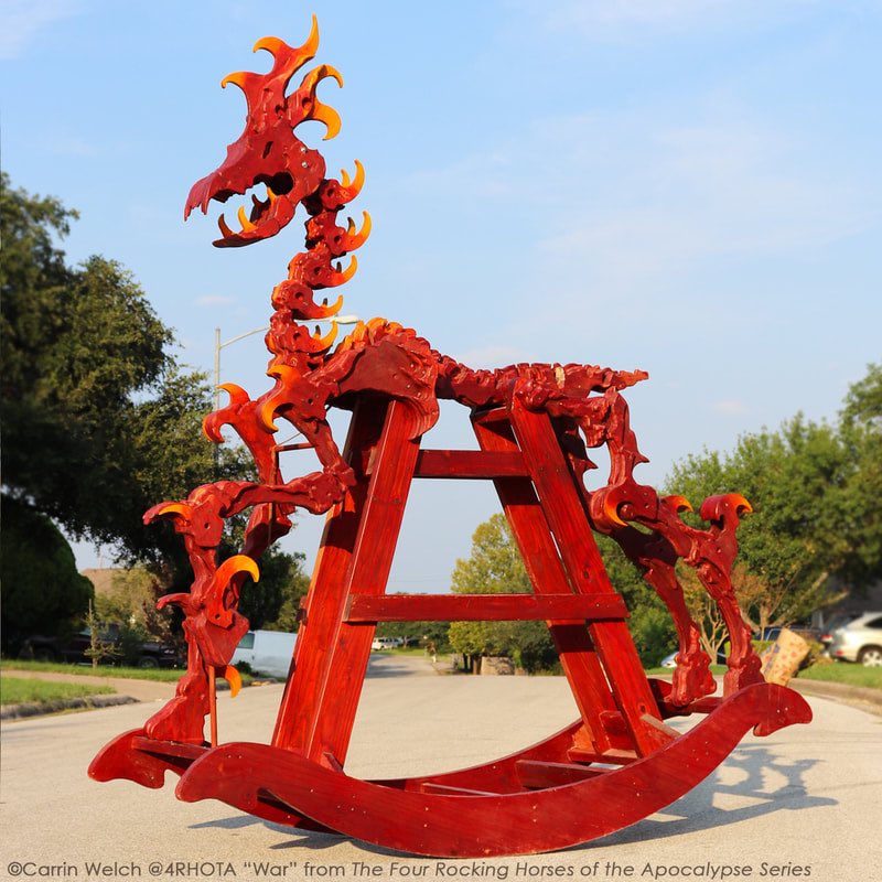 The Funeral for The Four Rocking Horses of the Apocalypse is this weekend! Come take your final ride and say goodbye to these beloved interactive sculptures! #fourrockinghorsesoftheapocalypse 
facebook.com/events/4208689…