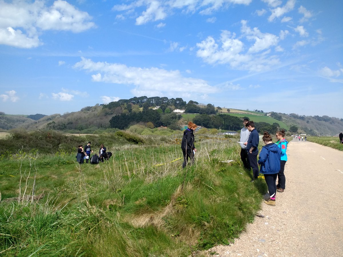 RorroDew's tweet image. @UoPBioSchool on a field trip with @FSCSlaptonLey surveying shingle dunes on a sunny day #fieldworkisfun