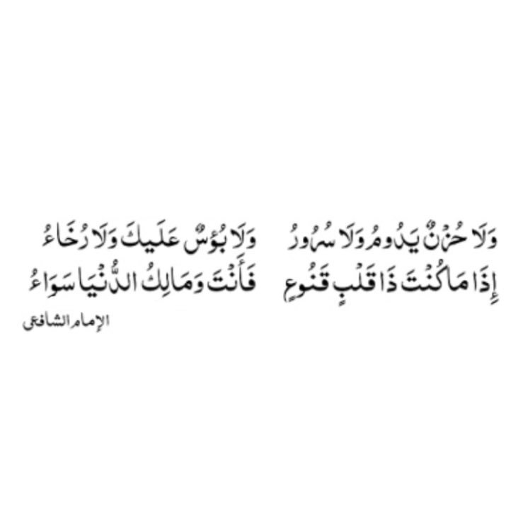 إذا ما كُنت ذا قلبٍ قَنوع فأنت ومالِك الدّنيا سواءُ❤️