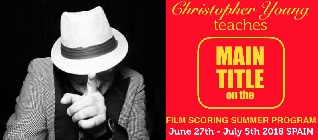 Gemsartists's tweet image. Want to learn more about writing a #maintitle
Then join our #filmscoring #summerprogram with Hollywood #filmcomposer #ImChrisYoung in #Spain JUNE 27 - JULY 5 gems.courses/gemschristophe…
#musiccareer #careerdevelopment #filmscorecomposer #soundtrack #composer #filmmusic