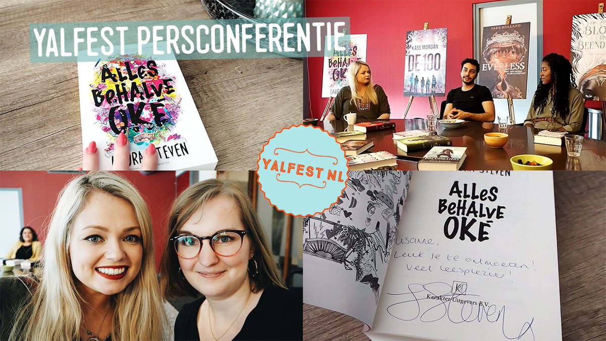 OhMyBookNL's tweet photo. YALFest weekend is begonnen! Gisteren was ik aanwezig bij de persconferentie van @YALFestNL, het was hartstikke leuk en ik heb natuurlijk alles gevlogd! Gaat dat zien: https://t.co/cSf50ne1c4 #YALFestNL https://t.co/yZ7cb0jXn8