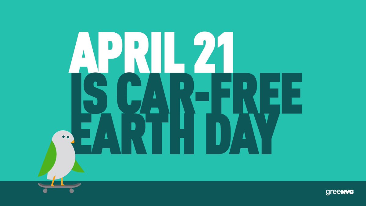 Time for #CarFreeEarthDay! Put away your keys, grab your walking shoes, and enjoy the fresh air and fun green activities all over the city.