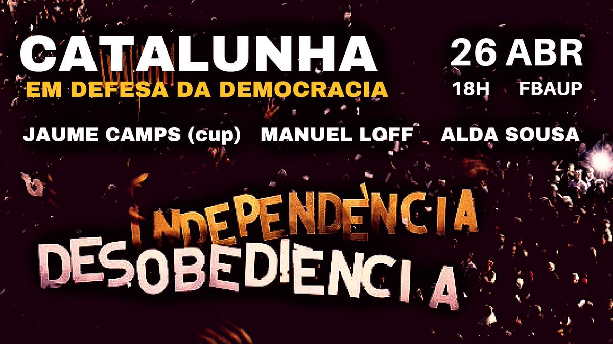 CDRLx's tweet photo. Nova sessão pública da Iniciativa Cidadã pela Democracia, desta vez no Porto. 

https://t.co/d9GIo9glC6

#Catalunha #Portugal #LiberdadePresosPolíticos https://t.co/stVuOwq5fA