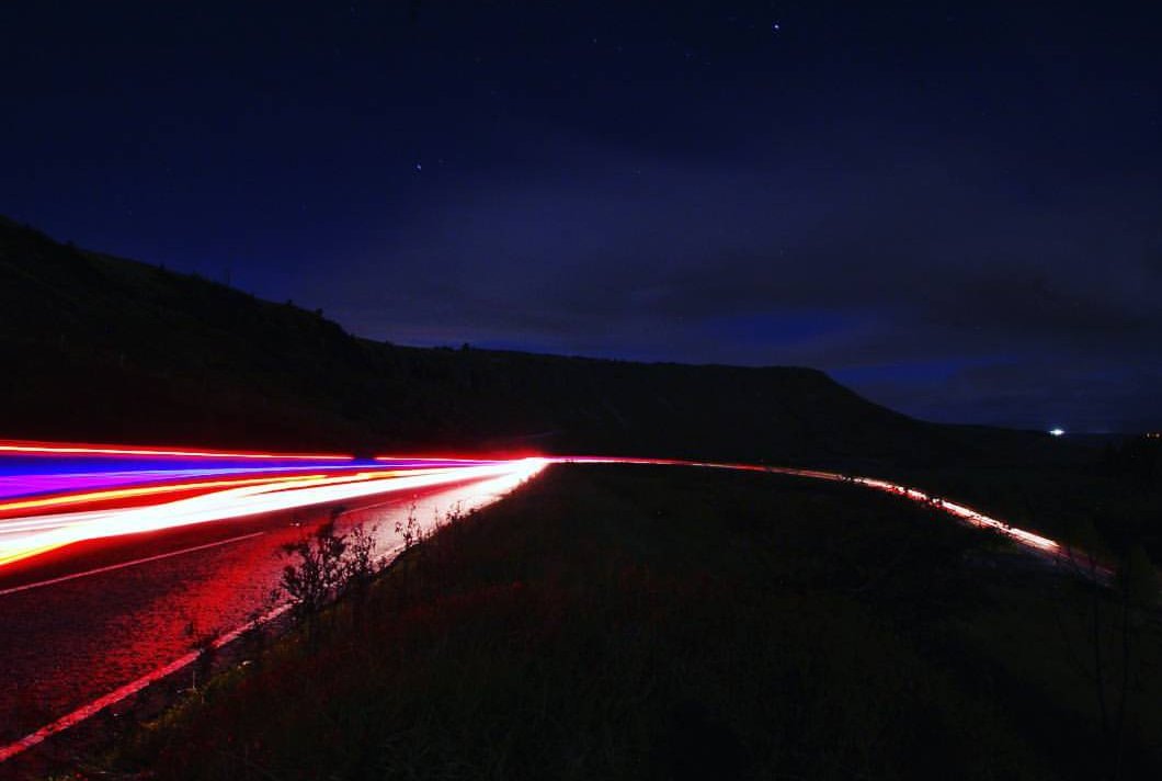 Samanthaphoto23's tweet image. One of my favourite photographs, from The Time and Light exhibition. #exhibition #timeandlight #lighttrails #longexposure #colourful #leadinglines #landscape #nightphotography #photography #canon