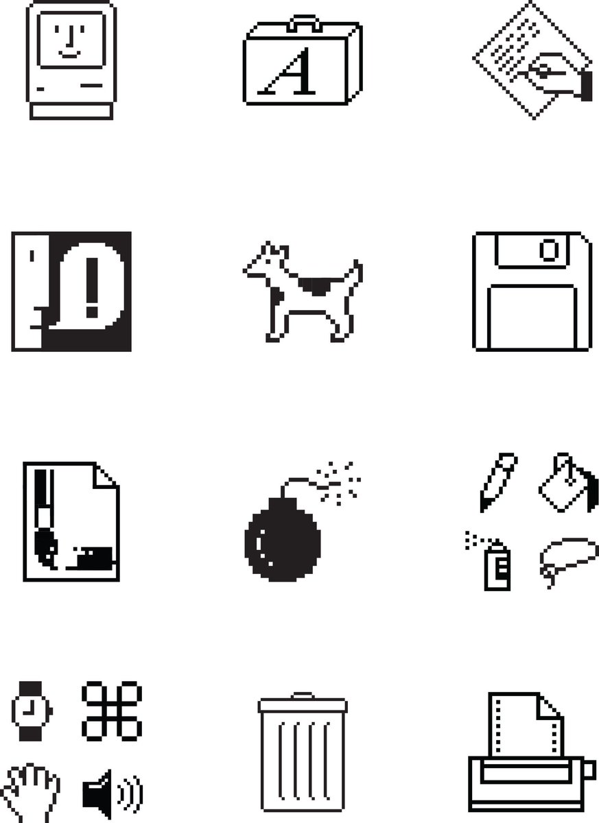 curiousoctopus's tweet photo. 'The Woman Who Gave the Macintosh a Smile:' with a great essay in the @NewYorker, @LangeAlexandra celebrates idol (and icon!) @SusanKare, who this week has received the @AIGAdesign Medal https://t.co/ceNc21ULs9 https://t.co/9NdPM39cqu