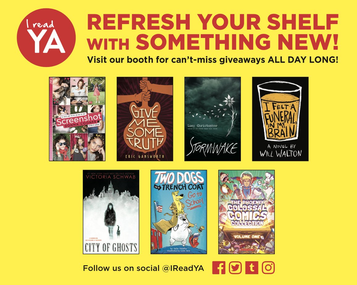 🙌🏽 #NTTBF18 is today! 🙌🏽 

Make sure to stop by the #IreadYA booth to say hi and to stock up on some must-read galleys! 📚📚📚