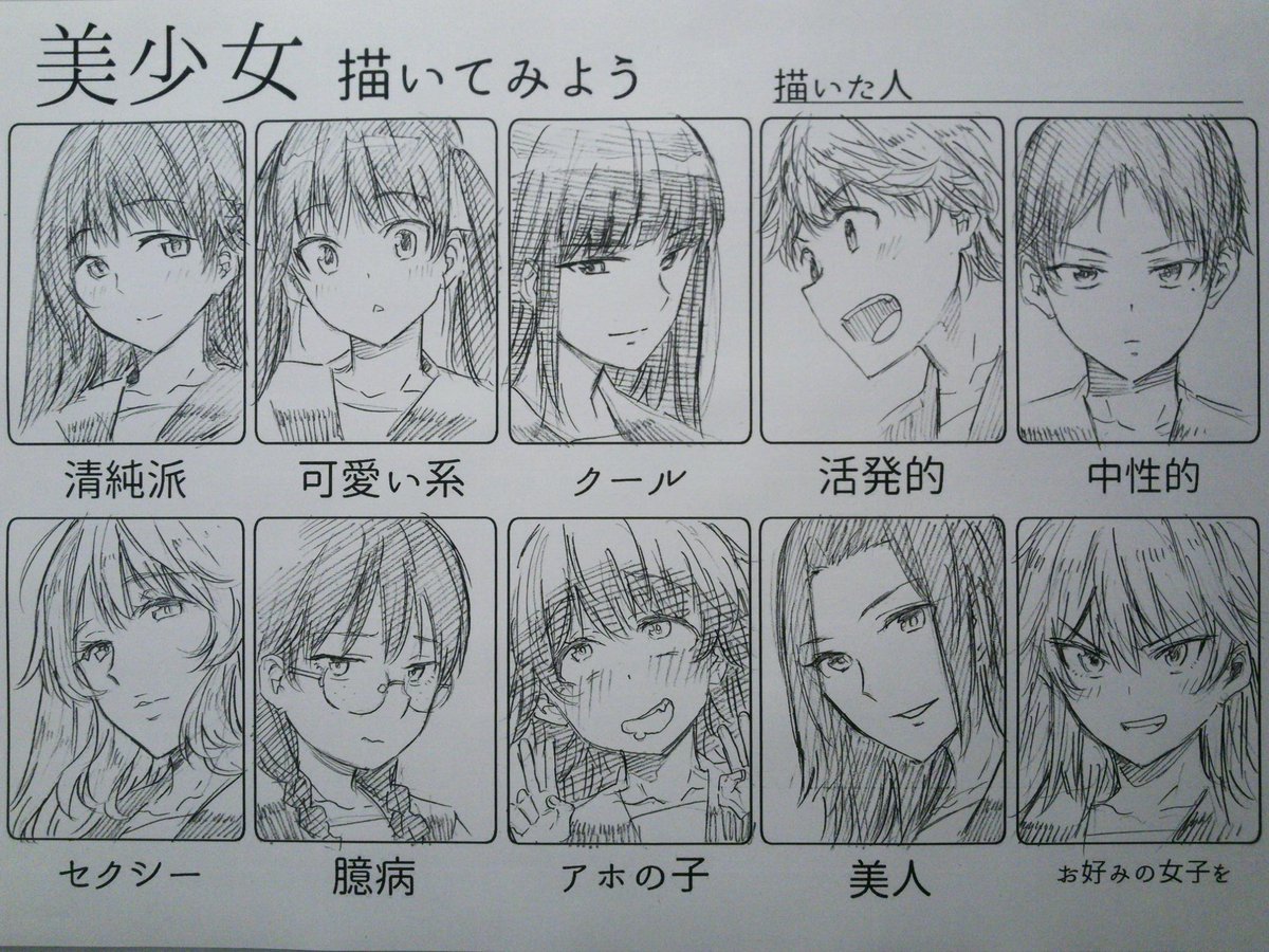 前にTLで見かけて、描いてみたかったやつ 